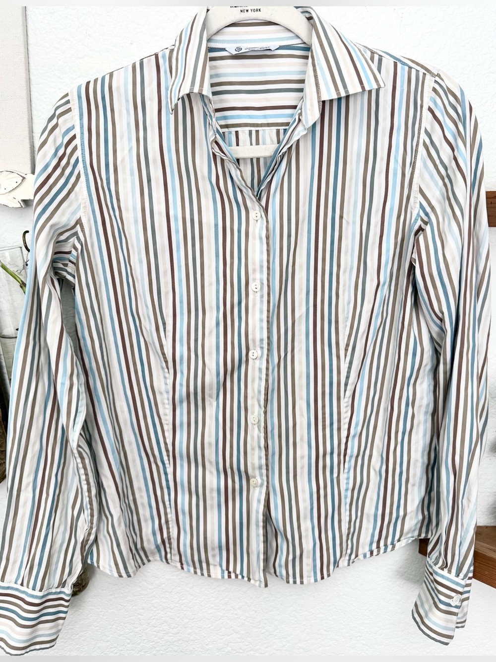 Loro Piana Striped Cotton Classic Button Down Shirt